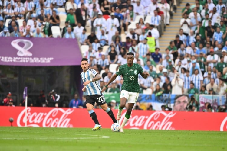Registro da partida entre Argentina e Arábia Saudita, pela Copa do Mundo