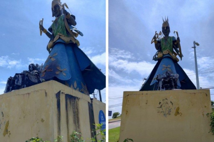 Estátua da Mãe Stella de Oxóssi, em Salvador
