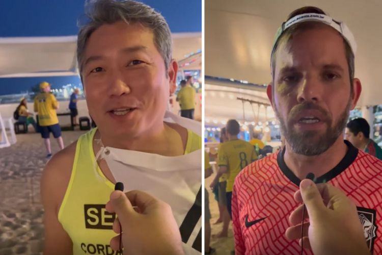 Coreano Paul Chung e brasileiro André Felipe fizeram troca inusitada de camisas