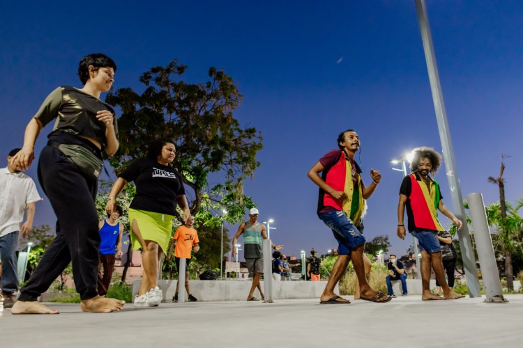 Projeto de Lei torna o passinho do reggae como patrimônio do Ceará nessa quarta-feira, 11. Na imagem, aula na Estação das Artes, em Fortaleza, em 2022
