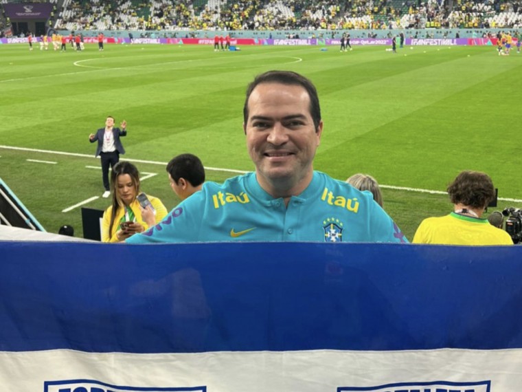 Marcelo Paz está no Catar para acompanhar Brasil x Croácia