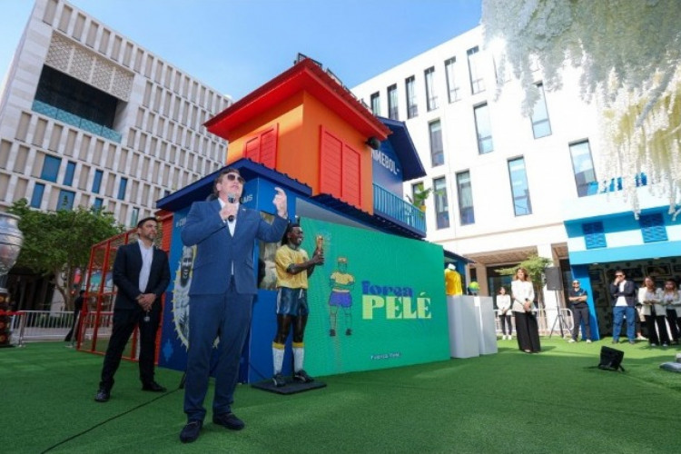 Registro da homenagem realizada pela Conmebol ao Rei Pelé