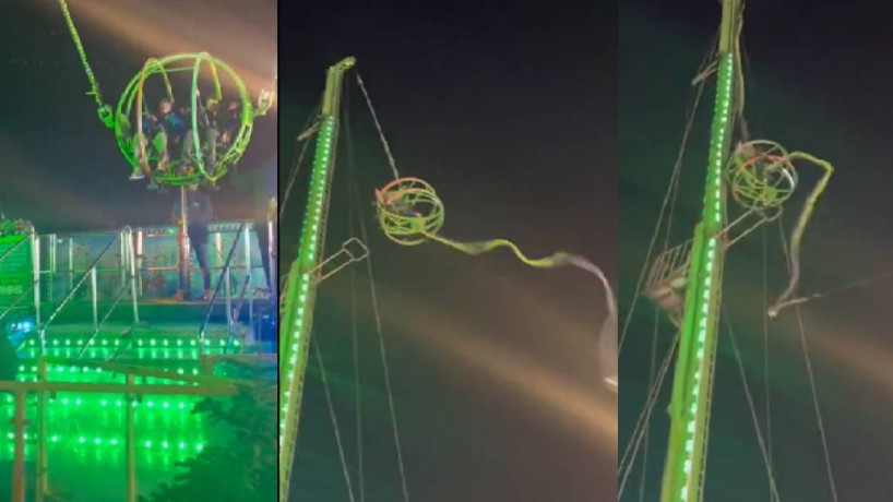 Corda rompe e dois jovens ficam pendurados em estrutura de brinquedo em Londres