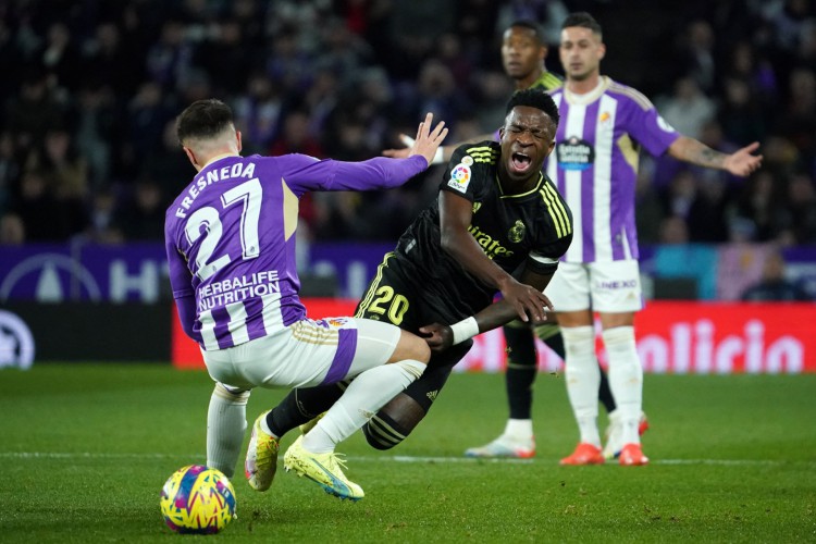 Vinícius Júnior em jogo entre Real Madrid e Valladolid