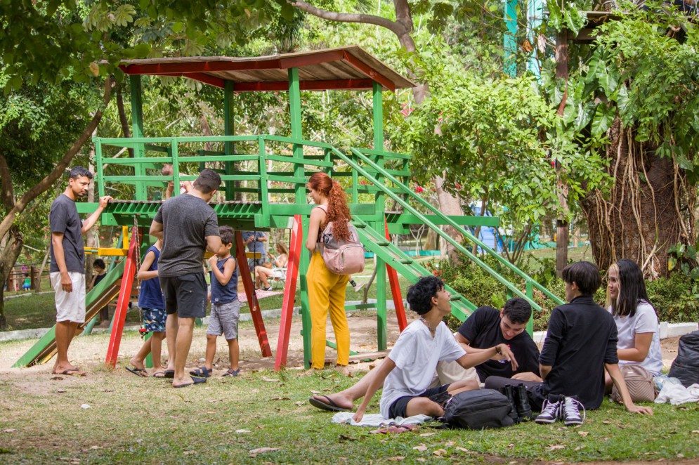 Dia de lazer no primeiro projeto Viva o Parque de 2023 no Parque do Cocó(Foto: Samuel Setubal/Especial para O Povo)