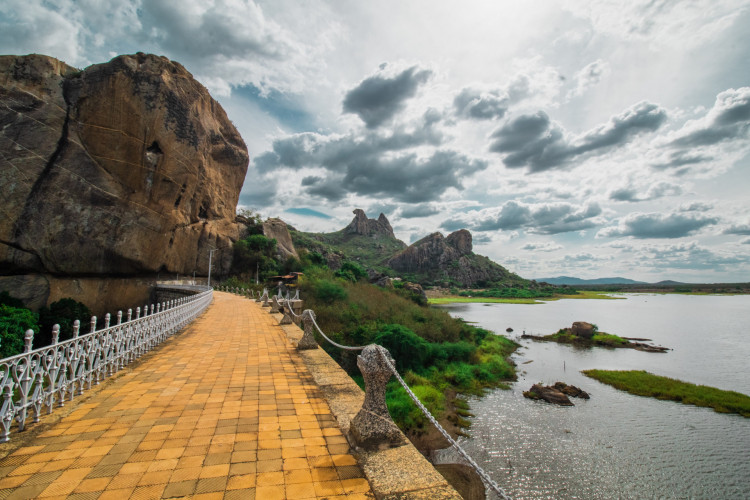 QUIXADÁ, CEARÁ, BRASIL, 14-01-2023: Açude do Cedro, em Quixadá-CE. (Foto: Fernanda Barros/ O Povo)