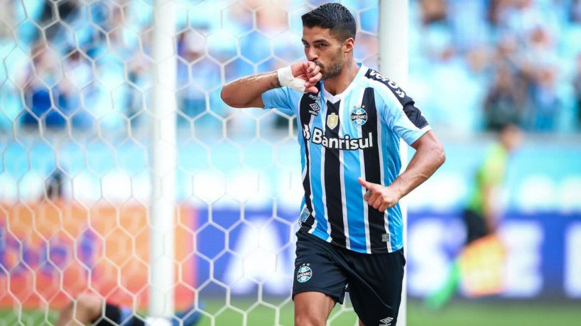 RS - FUTEBOL/GAUCHAO 2023 /GREMIO X AIMORE - ESPORTES - Lance da partida entre Gremio e Aimoré disputada na tarde deste sabado, na Arena do Gremio, valida pelo Campeonato Gaucho 2023. FOTO: LUCAS UEBEL/GREMIO FBPA