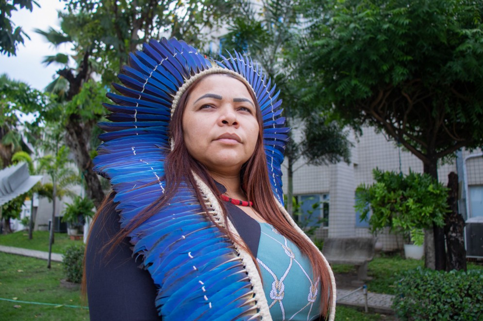 Secretária dos Povos Indígenas, Cacika Juliana Irê.(Foto: Samuel Setubal/Especial para O Povo)