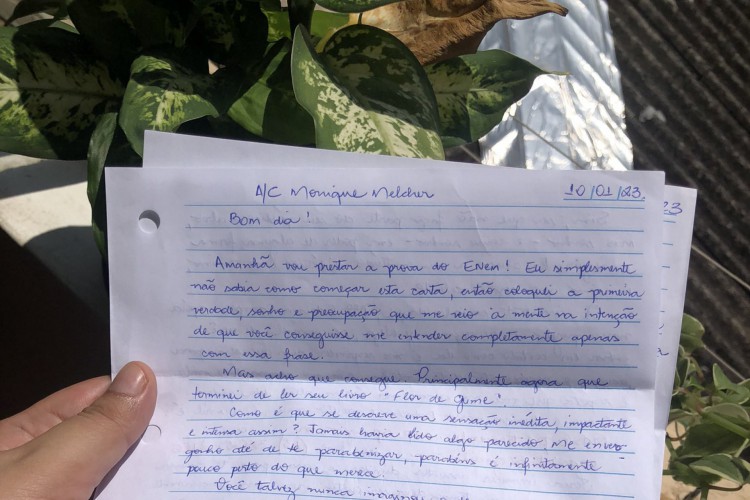 Carta escrita por Ronaldo e enviada a Monique Malcher