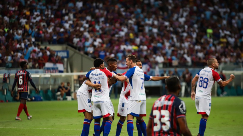 Bahia e Fortaleza pela Copa do Nordeste de 2023. Estádio da Fonte Nova. 