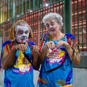 Casal Diogo e Luzirene já estão no 40º Carnaval juntos(Foto: Davi Rocha / O POVO)