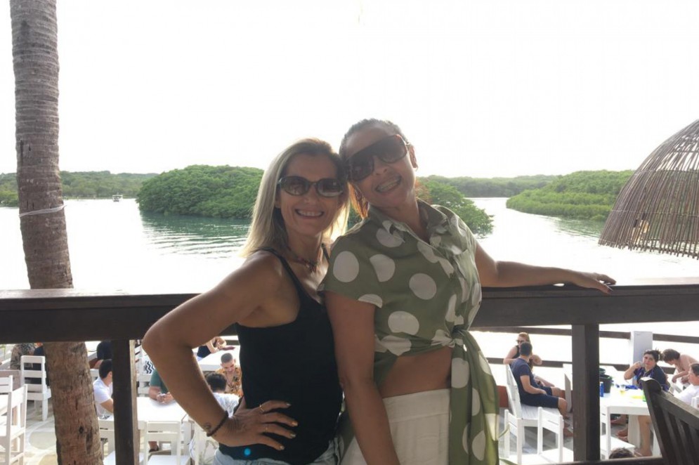 As amigas Márcia Oliveira e Simone Alves buscavam mais tranquilidade durante o Carnaval