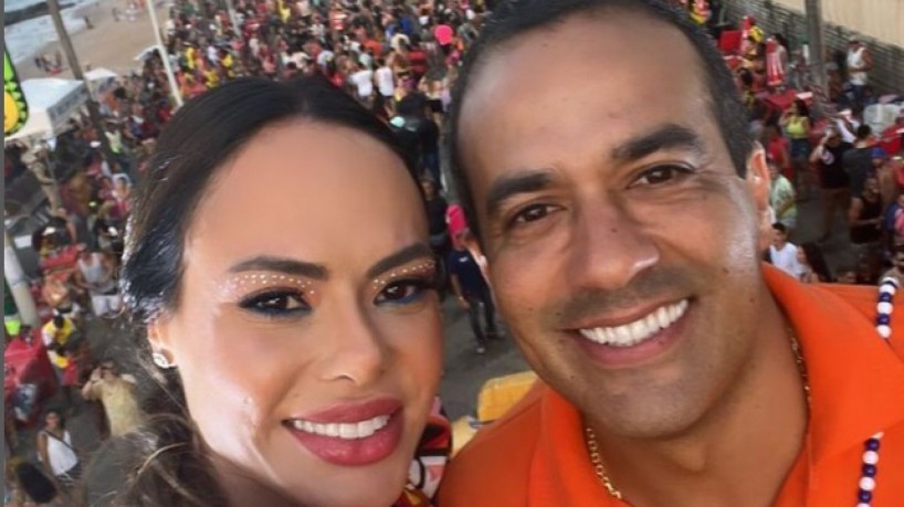 Prefeito de Salvador, Bruno Reis, e primeira-dama, Rebeca Cardoso