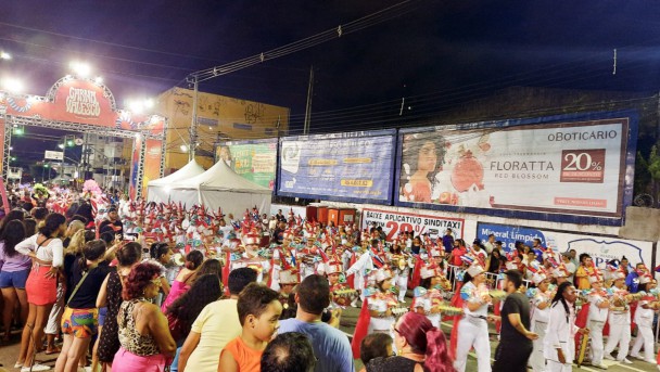 Os foliões estão desfilando na Avenida sem concorrer 