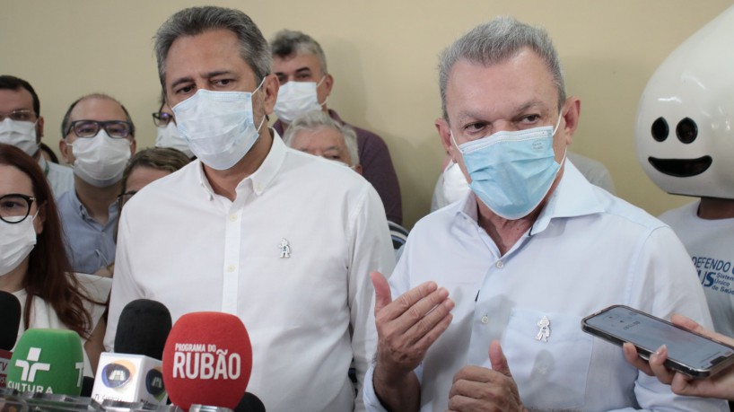 ￼Elmano e Sarto em agenda juntos, antes de baterem de frente