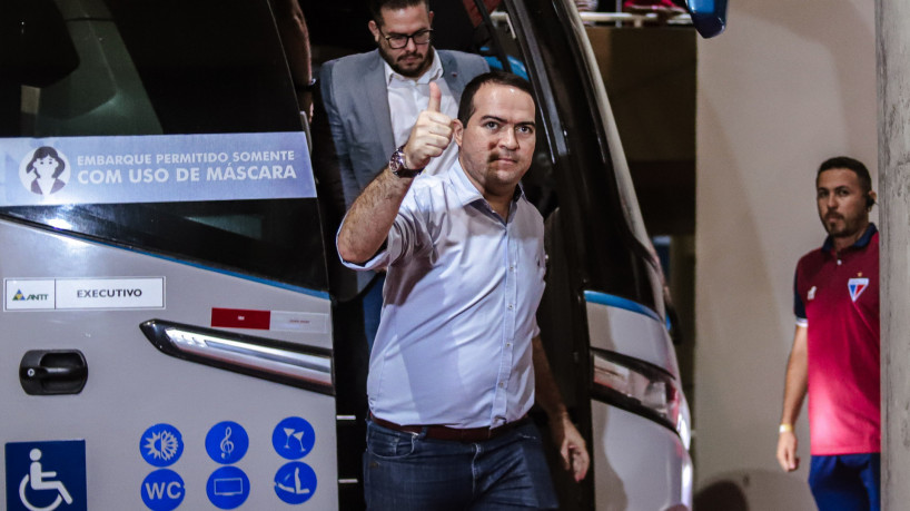 Presidente Marcelo Paz na chegada ao PV para o Clássico-Rei Ceará x Fortaleza pelo Campeonato Cearense 2023