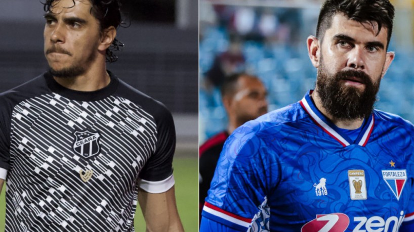 Richard, goleiro do Ceará, e Fernando Miguel, goleiro do Fortaleza