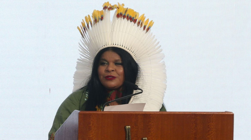 Posse da ministra dos Povos Indígenas, Sonia Guajajara, no Palácio do Planalto