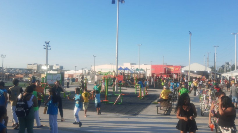 Moradores aproveitam aniversário para usufruir do espaço