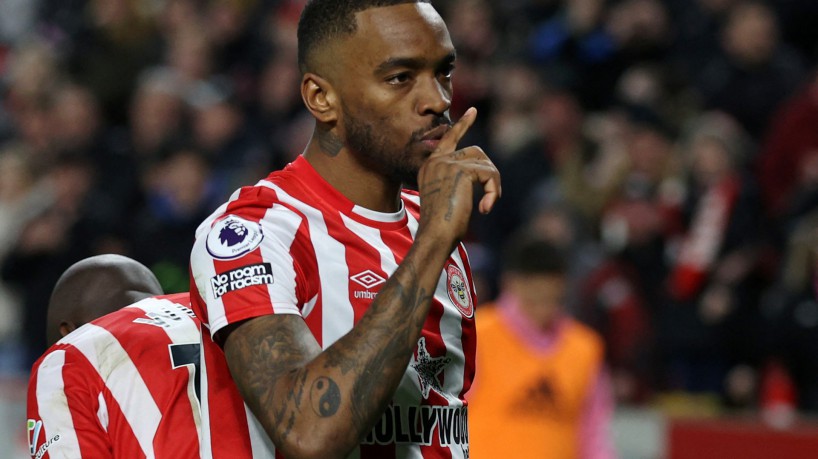 Ivan Toney, do Brentford em jogo da Premier League