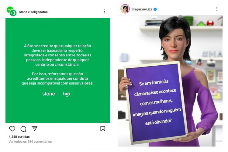 Manifesta&ccedil;&otilde;es de patrocinadores do BBB23 nas redes sociais