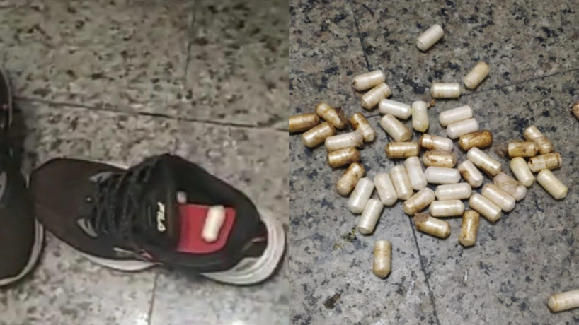 Apreensão de cocaína feita pela Policial Federal no Aeroporto de Fortaleza(foto: Divulgação)