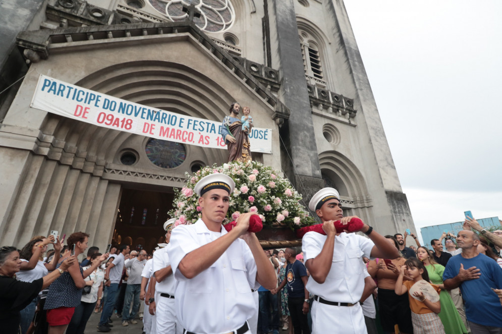 Em festa antecipada, Dia de São José é festejando com procissão nas ruas do Centro e missa na Catedral da Sé(Foto: Samuel Setubal)