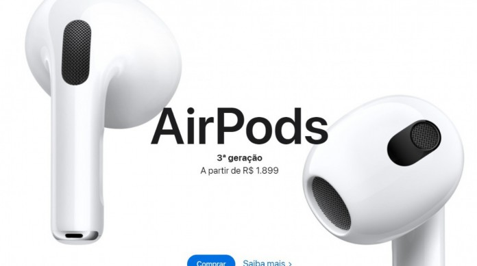 Pre&ccedil;o dos AirPods podem chegar at&eacute; 1.899 reais na loja da Apple