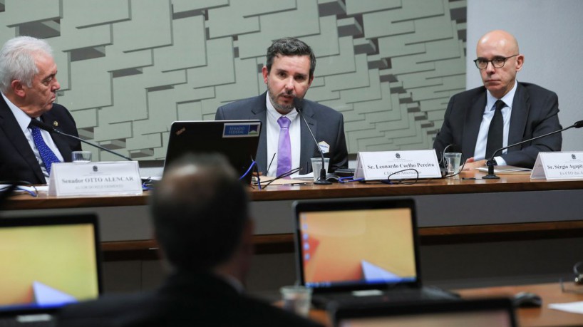 Brasília (DF) 28/03/2023 Comissão de Assuntos Econômicos do Senado duranre audiência pública sobre a dívida no balanço das Lojas Americanas. Participaram o CEO das Americanas, Leonardo Coelho Pereira, o ex-CEO das Americanas, Sérgio Agapito Lires Rial e o presidente da Comissão de Valores Mobiliários (CVM), João Pedro Barroso do Nascimento.