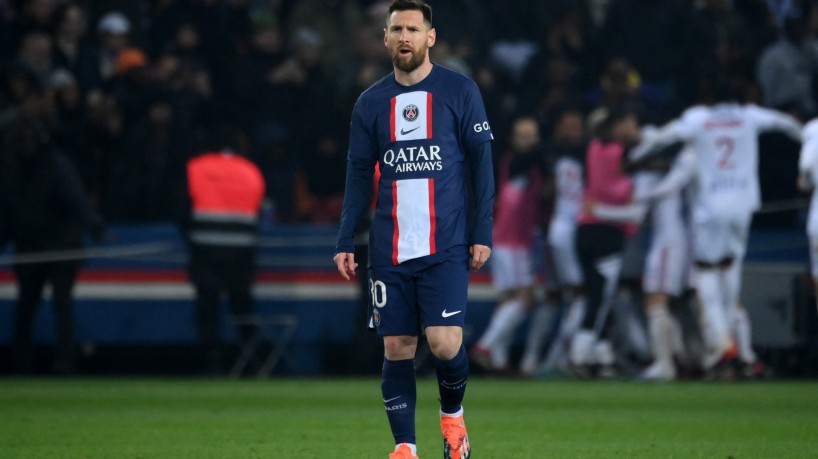 Messi no jogo PSG x Lyon pelo Campeonato Francês