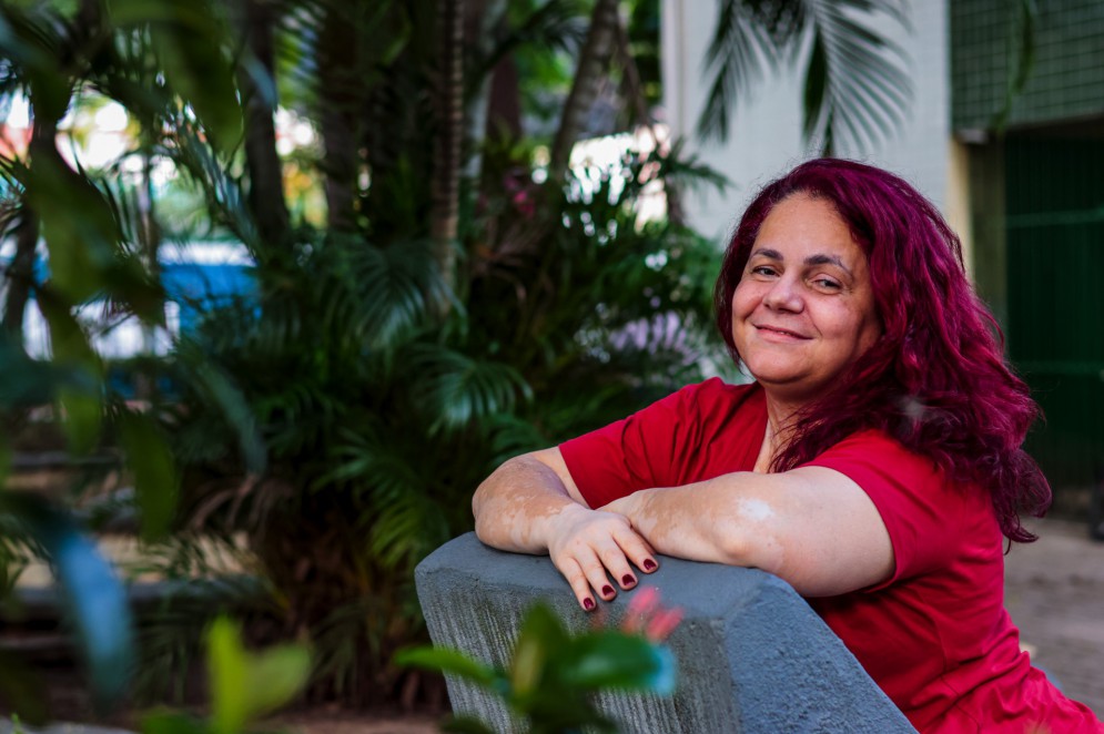 FORTALEZA,CE, BRASIL, 05.04.2023: Patrícia Rezende, referência nacional em direitos de surdos, entrevista para Jornal O POVO para Paginas Azuis. (Foto: Aurélio Alves)(Foto: AURÉLIO ALVES)