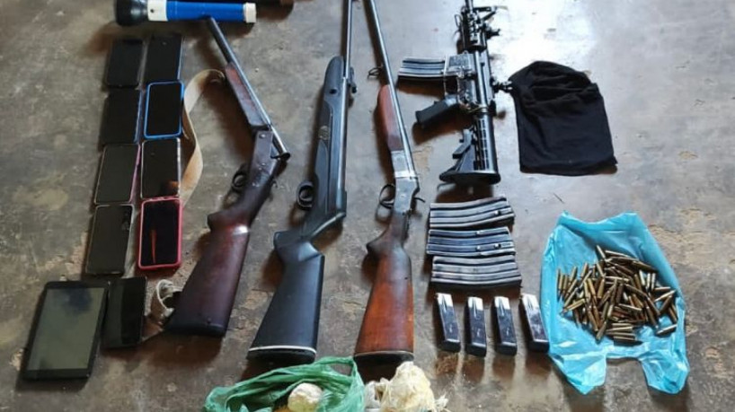 Armamentos foram apreendidos em Alto Santo pela Polícia Civil do Estado do Ceará e a Polícia M...