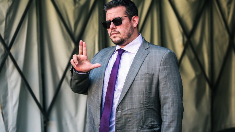 Vice-presidente Alex Santiago em treino do Fortaleza na Arena Castelão