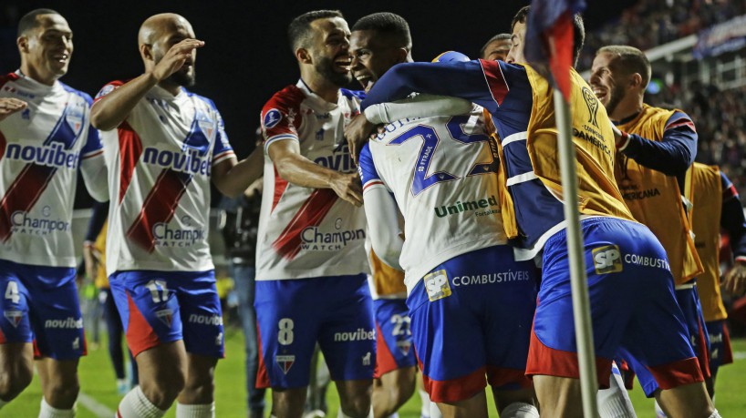 san lorenzo e fortaleza pela copa sul americana 2023. Buenos Aires.  SanLorenzo 0 x F2 Fortaleza.  (EMILIANO LASALVIA/AFP) 