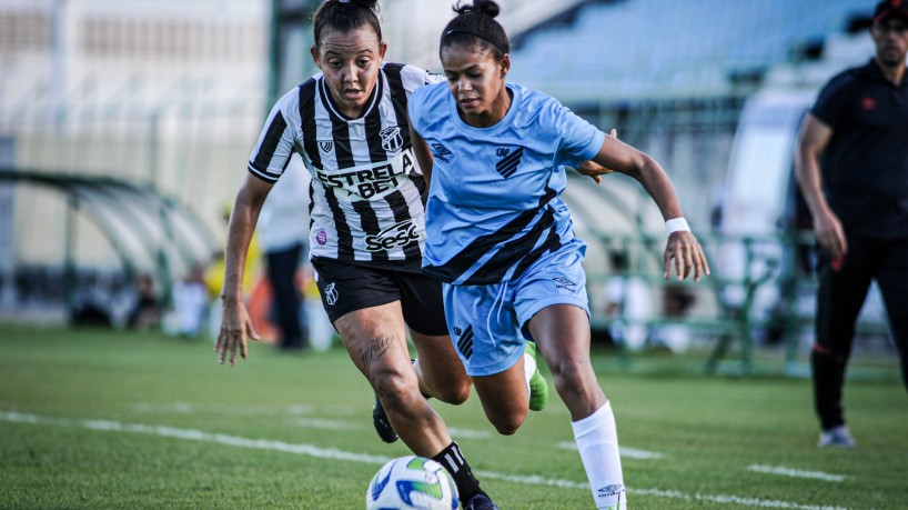 Lance do jogo Ceará x Athletico-PR, no Domingão, pelo Campeonato Brasileiro Feminino A1 2023