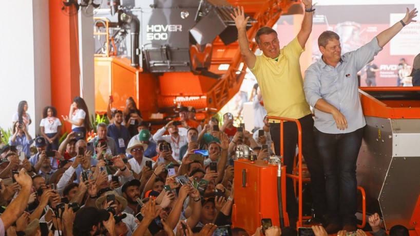 ￼Bolsonaro e Tarcísio de Freitas na Agrishow