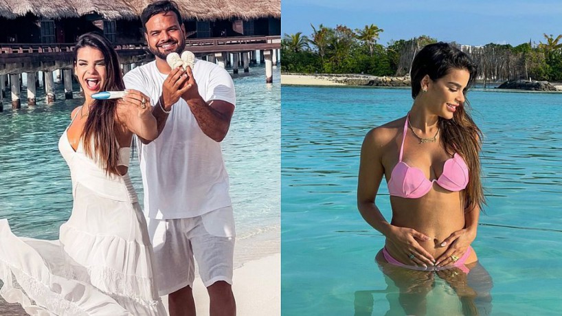 Mari Antunes, vocalista da banda Babado Novo, está grávida do primeiro filho; cantora anunciou a gravidez em publicação na rede social