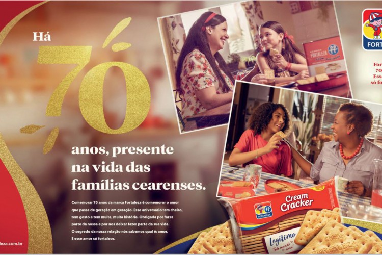 Campanha celebra os 70 anos da marca Fortaleza