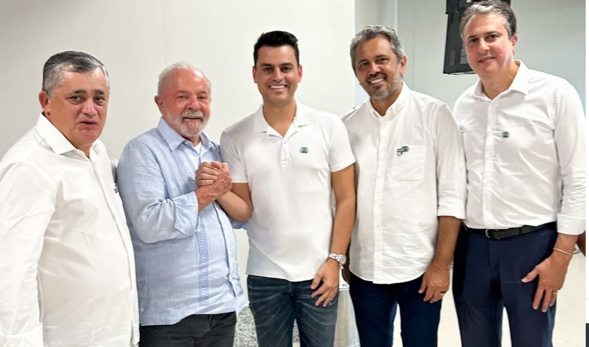 José Guimarães, Lula, Yury do Paredão, Elmano de Freitas e Camilo Santana (Foto: Reprodução / Twitter / Yury do Paredão)