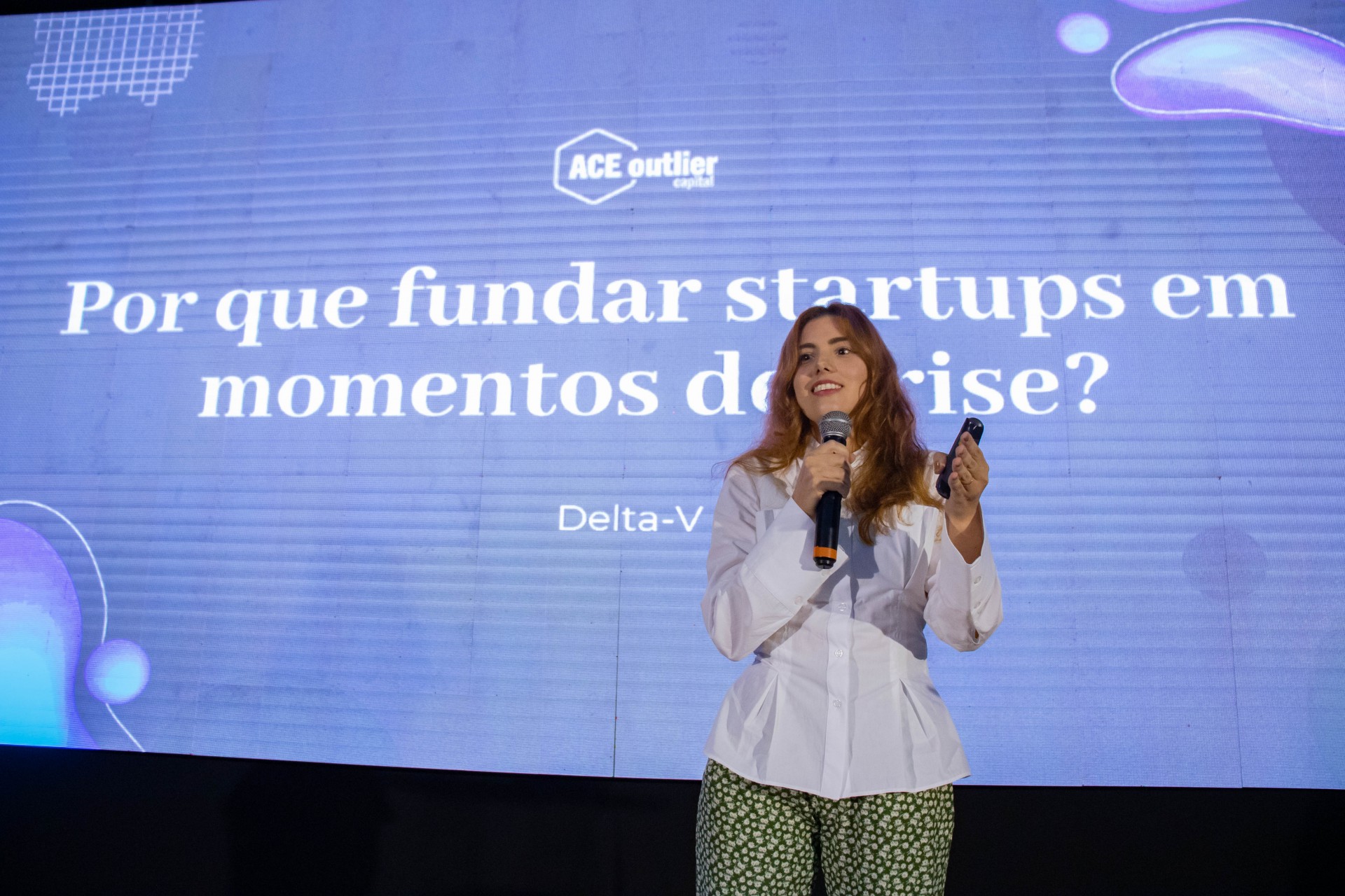 Amanda Coutinho, da ACE Cortex, foi uma das lideran&ccedil;as femininas com destaque no programa de acelera&ccedil;&atilde;o de startups Delta-V, realizado em 2023 (Foto: Samuel Setubal)