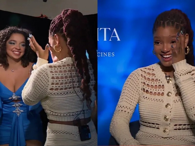 Halle Bailey se emociona em entrevista com dubladora brasileira