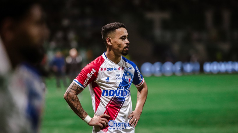 Meia-atacante Yago Pikachu no jogo Palmeiras x Fortaleza, no Allianz Parque, pela Copa do Brasil 2023