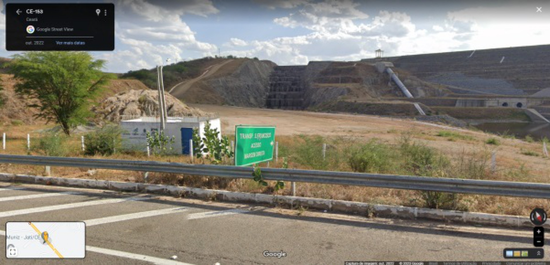 Imagem do Google Street View mostra cascatas sem água em outubro de 2022, também no governo Bolsonaro