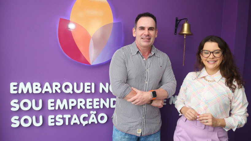 Investidor e gerente de marketing do Estação Fashion, Janos Fuzesi e Daniela Branquinho