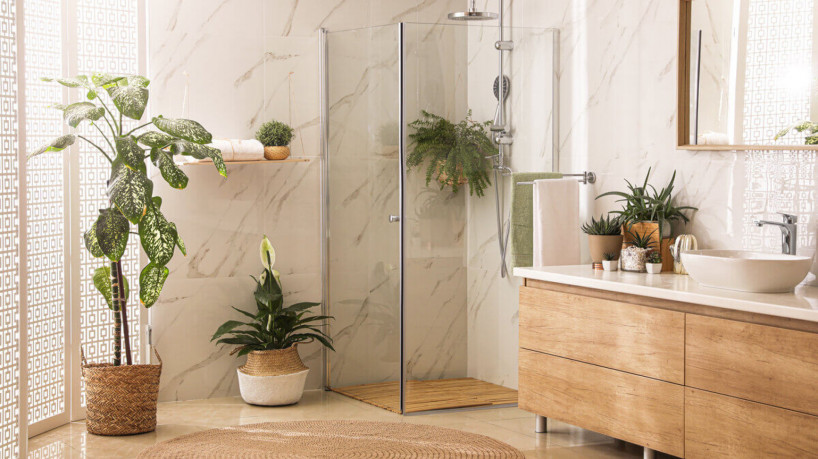 Planejar a decoração do banheiro evita ambientes confusos e poluídos (Imagem: New Africa | Shutterstock)