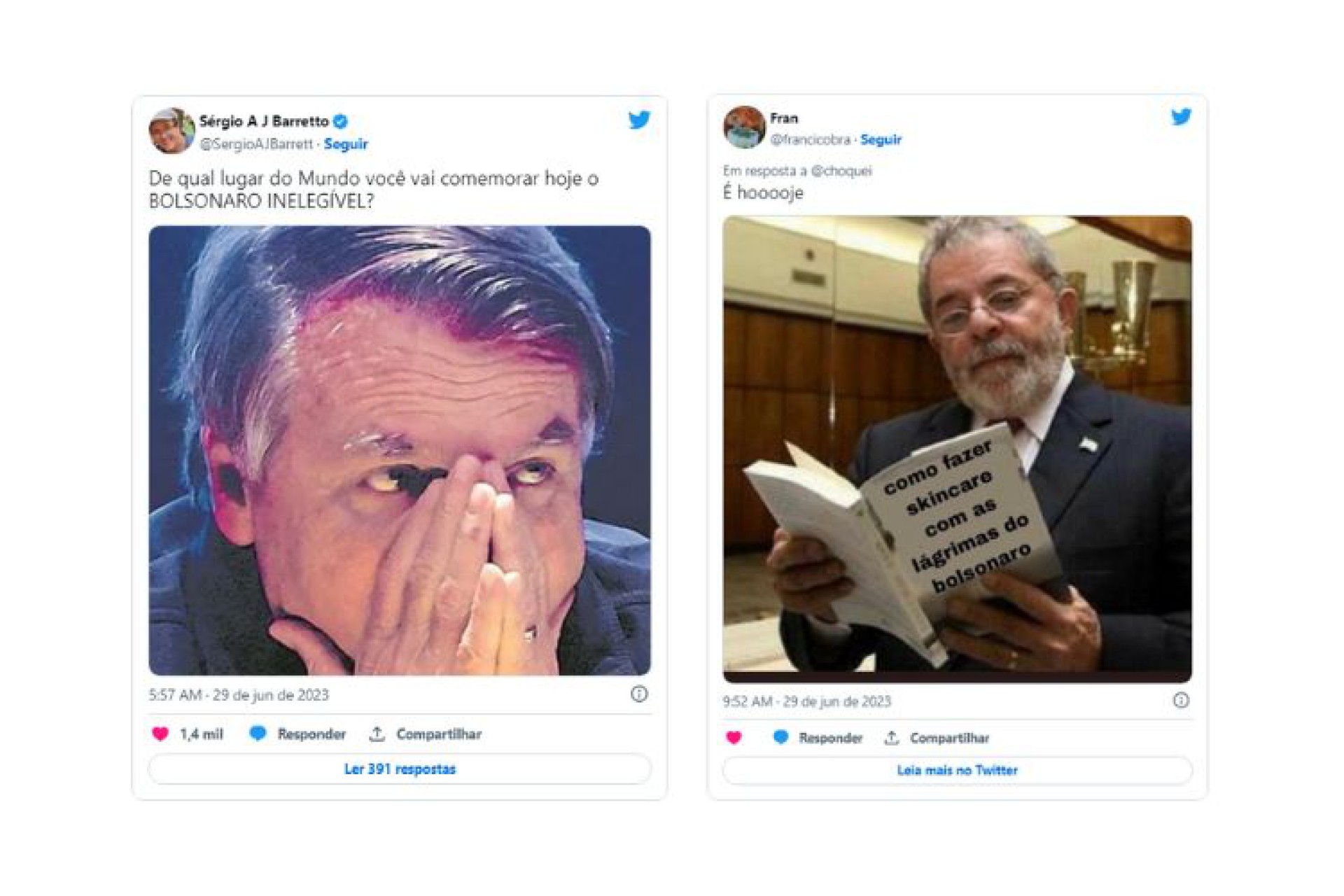 Bolsonaro inelegível: veja memes que viralizaram após julgamento