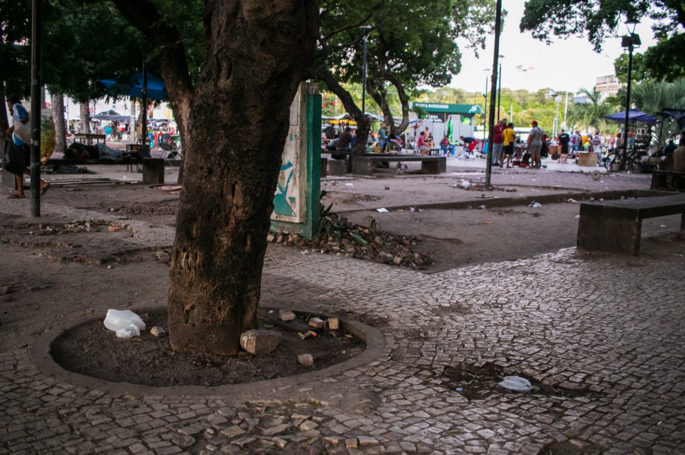 Registro de 2023 da Pra&ccedil;a da Lagoinha, no Centro de Fortaleza. Imagem meramente ilustrativa