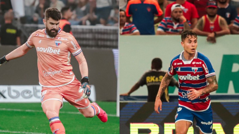 Goleiro Fernando Miguel e volante Zanocelo, do Fortaleza