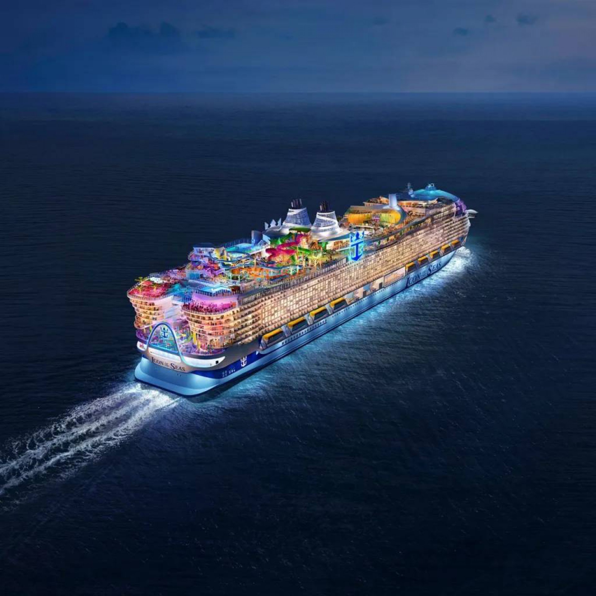 O Icon of the Seas da Royal Caribbean International será o maior navio de cruzeiro do mundo