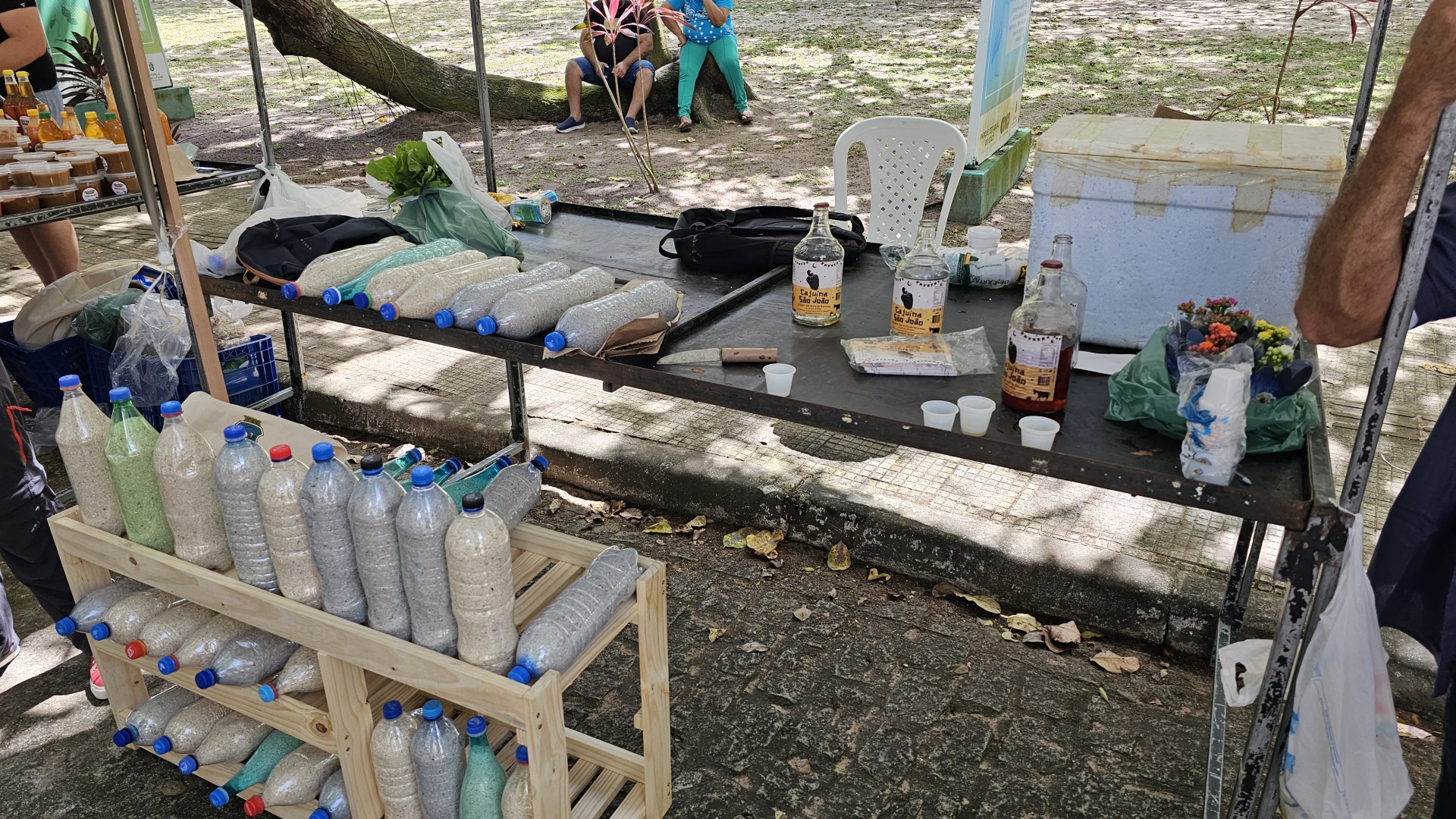 Arroz orgânico à venda e degustação de cajuína artesanal na Festa da Colheita da Agroecologia, no Parque do Cocó